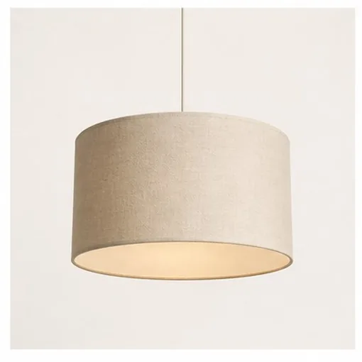 Linen Pendant Shade — Chrome